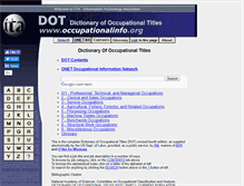 Tablet Screenshot of occupationalinfo.org